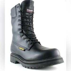 New men's MATTERHORN INVINCIBLE #14459 black leather 10" tall boots SIZE 6